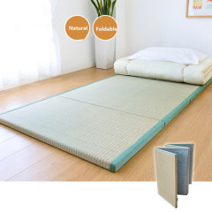 Folding Japanese Traditional Tatami Mattress Mat Rectangle Large Foldable Floor Straw Mat For Yoga Sleeping Tatami Mat Flooring