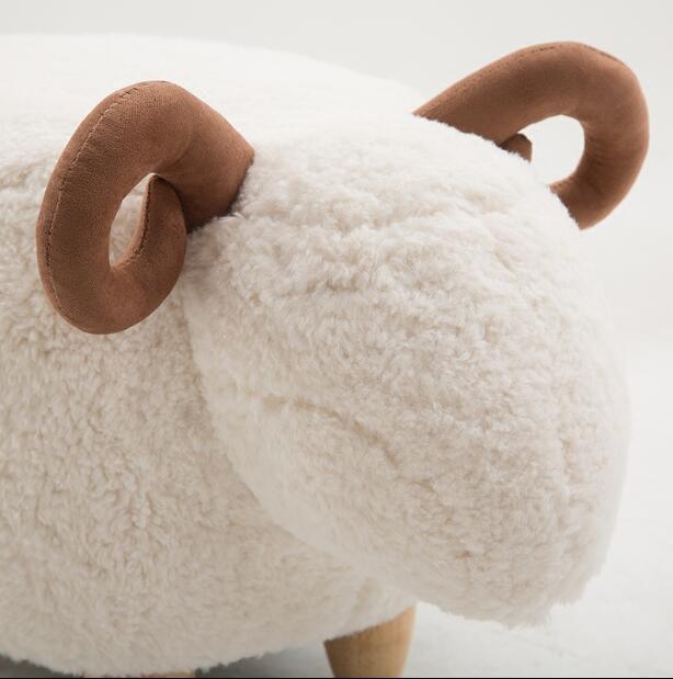 Sheep Storage Stool Animal Ottoman Footrest Stool/Padded Seat with Vivid Adorable Animal-Like Features Storage Ottoman Bench