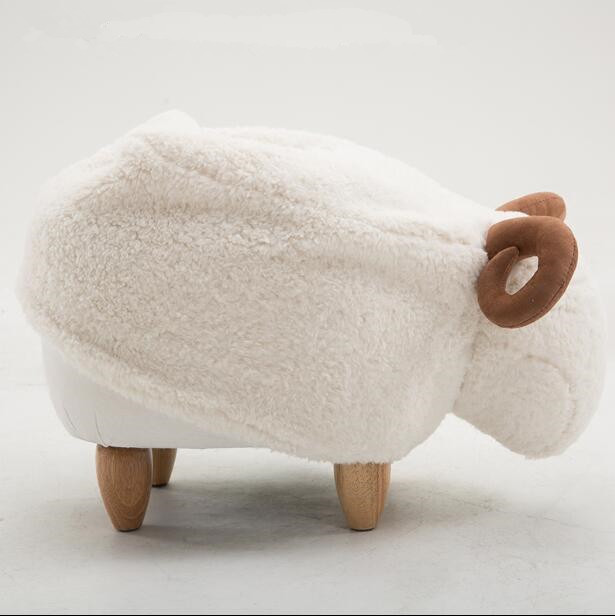 Sheep Storage Stool Animal Ottoman Footrest Stool/Padded Seat with Vivid Adorable Animal-Like Features Storage Ottoman Bench