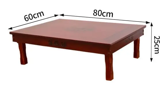 80X60cm Rectangle Korean Table Legs Foldable Living Room Antique Table for Dining Traditional Korean Folding Table Furniture
