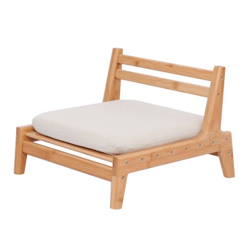 Meditation Seat with Cushion Tatami Chair Floor Backrest Chair Home Living Room Bamboo Furniture Japanese Legless Zaisu Chair