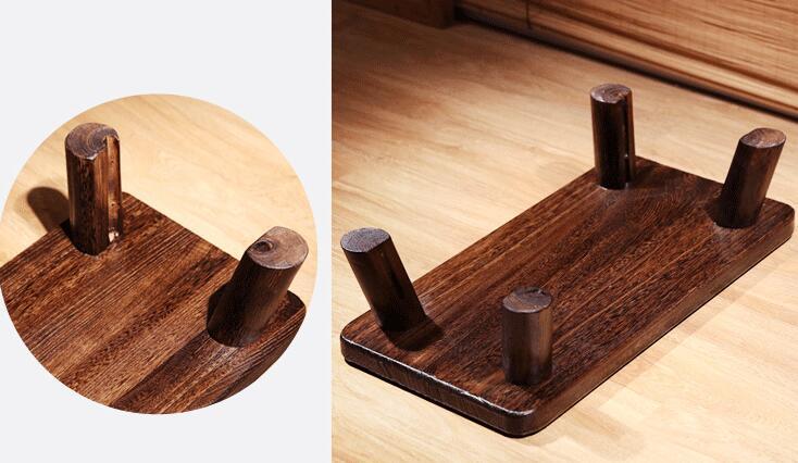 Small Japanese Tea Table Traditional Rectangle Paulownia Wood Asian Antique Furniture Living Room Low Floor Table For Dining