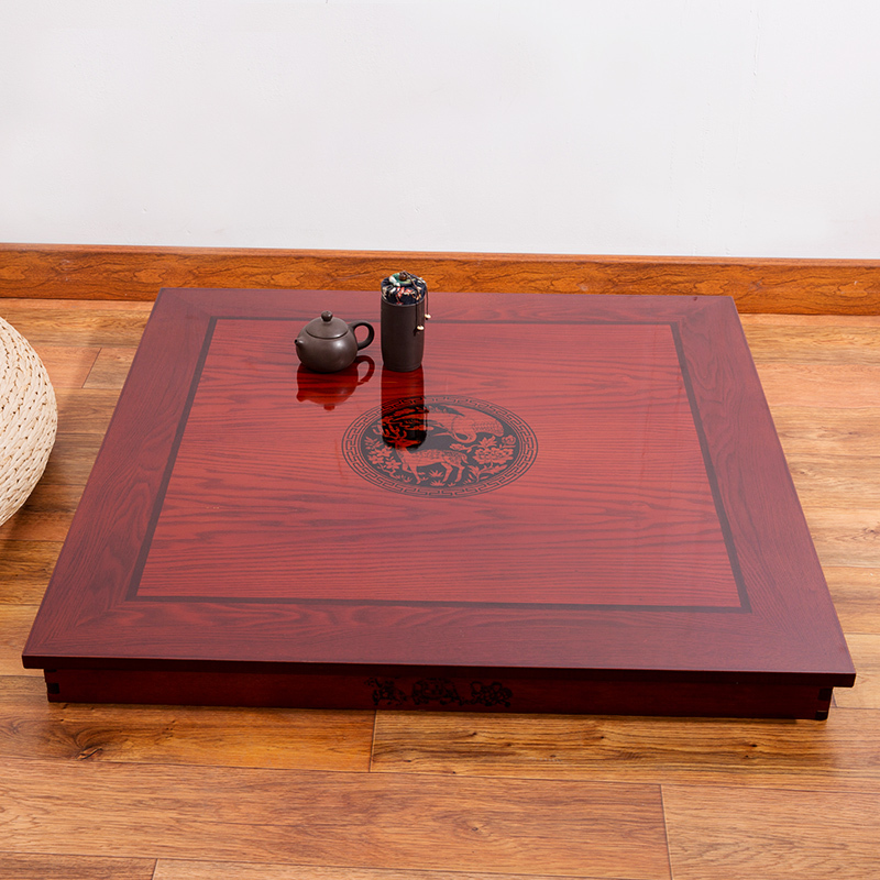 Square 80X80cm Korean Floor Table Folding Legs Luxury Antique Home Furniture Table for Dining Traditional Korean Low Table