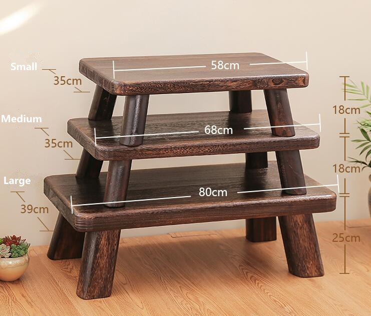 Small Japanese Tea Table Traditional Rectangle Paulownia Wood Asian Antique Furniture Living Room Low Floor Table For Dining