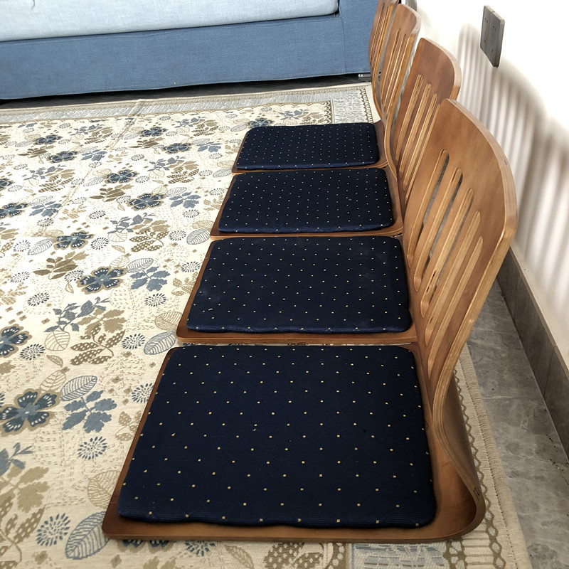 (4pcs/lot) Legless Chair Asia Style Japan Living Room Floor Seating Furniture Coffee Finish Tatami Zaisu Japanese Legless Chair