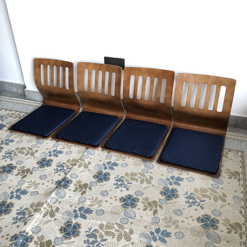 (4pcs/lot) Legless Chair Asia Style Japan Living Room Floor Seating Furniture Coffee Finish Tatami Zaisu Japanese Legless Chair