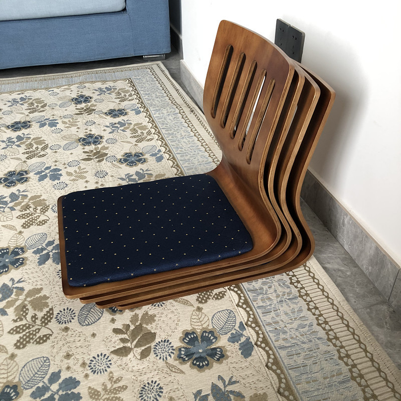 (4pcs/lot) Legless Chair Asia Style Japan Living Room Floor Seating Furniture Coffee Finish Tatami Zaisu Japanese Legless Chair