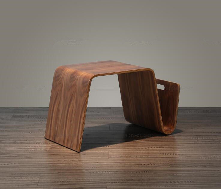 Bentwood Plywood Mid Century Design Modern End Table For Breakfast, Magazine Living Room Furniture Side Tea Bed Table For Laptop