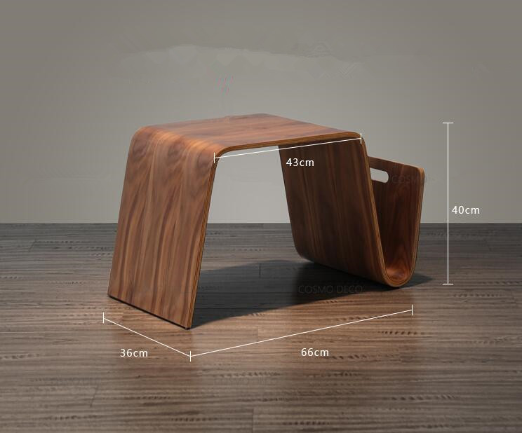 Bentwood Plywood Mid Century Design Modern End Table For Breakfast, Magazine Living Room Furniture Side Tea Bed Table For Laptop