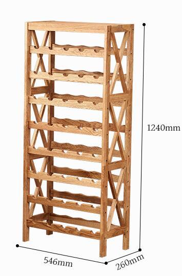 Modern Wooden Wine Rack Cabinet Display Shelf Bar Globe for Home Bar Furniture Oak Wood 25-40 Bottles Wine Rack Holders Storage