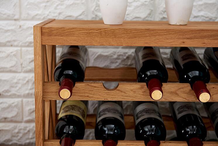 Modern Wooden Wine Rack Cabinet Display Shelf Bar Globe for Home Bar Furniture Oak Wood 25-40 Bottles Wine Rack Holders Storage
