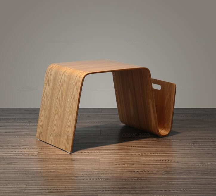 Bentwood Plywood Mid Century Design Modern End Table For Breakfast, Magazine Living Room Furniture Side Tea Bed Table For Laptop