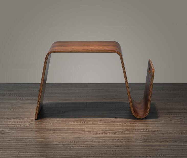 Bentwood Plywood Mid Century Design Modern End Table For Breakfast, Magazine Living Room Furniture Side Tea Bed Table For Laptop
