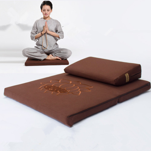 Deluxe Zafu & Zabuton 2 Piece Set - Yoga/Meditation Cushions Square 60/70/80cm Japanese Zafu Floor Cushion Lotus Meditation