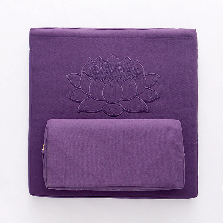 Deluxe Zafu & Zabuton 2 Piece Set - Yoga/Meditation Cushions Square 60/70/80cm Japanese Zafu Floor Cushion Lotus Meditation