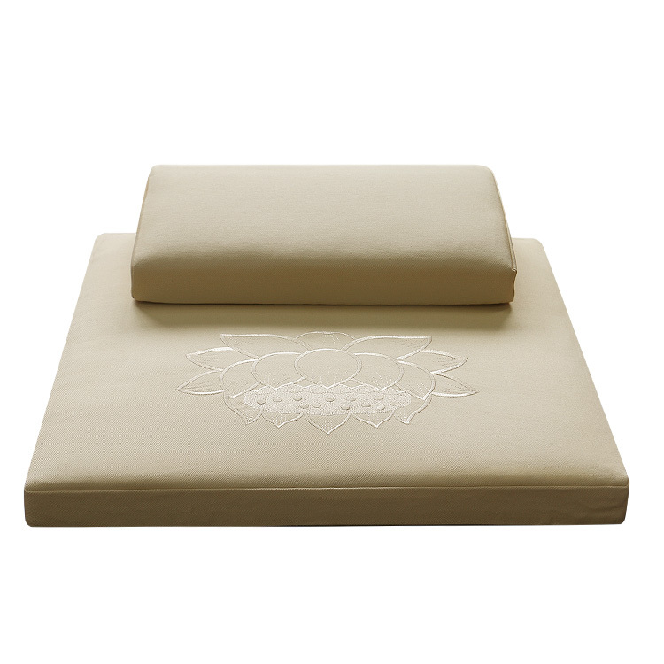 Deluxe Zafu & Zabuton 2 Piece Set - Yoga/Meditation Cushions Square 60/70/80cm Japanese Zafu Floor Cushion Lotus Meditation