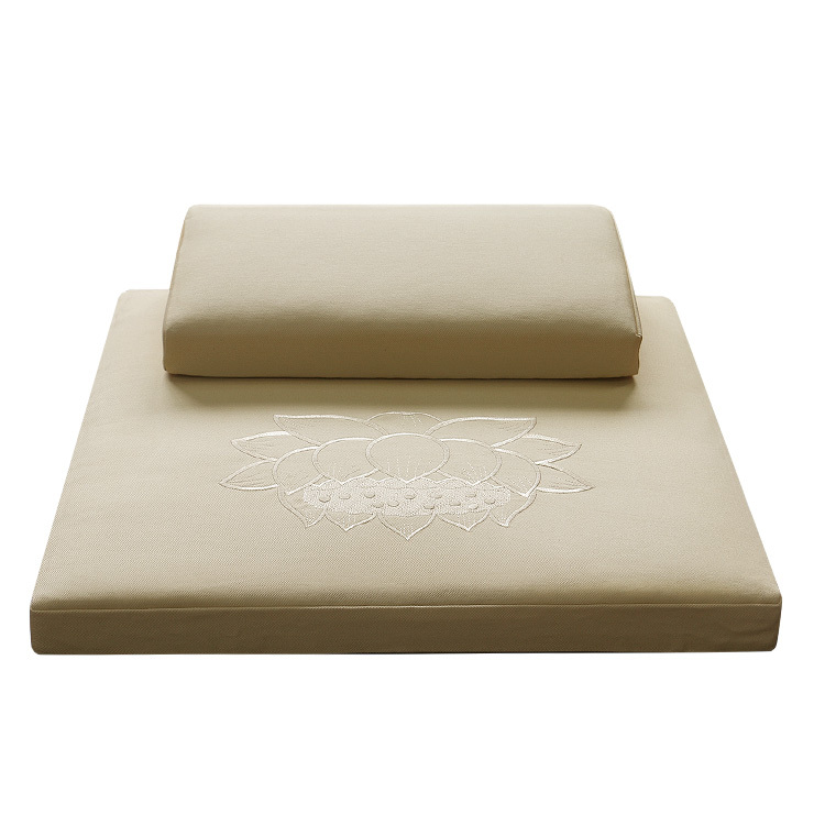 Deluxe Zafu &amp; Zabuton 2 Piece Set - Yoga/Meditation Cushions Square 60/70/80cm Japanese Zafu Floor Cushion Lotus Meditation