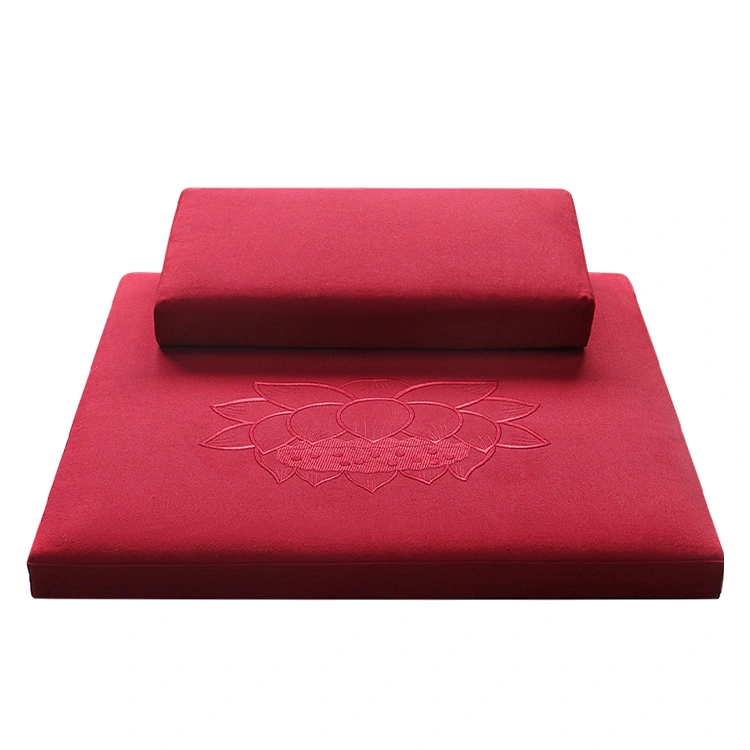 Deluxe Zafu & Zabuton 2 Piece Set - Yoga/Meditation Cushions Square 60/70/80cm Japanese Zafu Floor Cushion Lotus Meditation