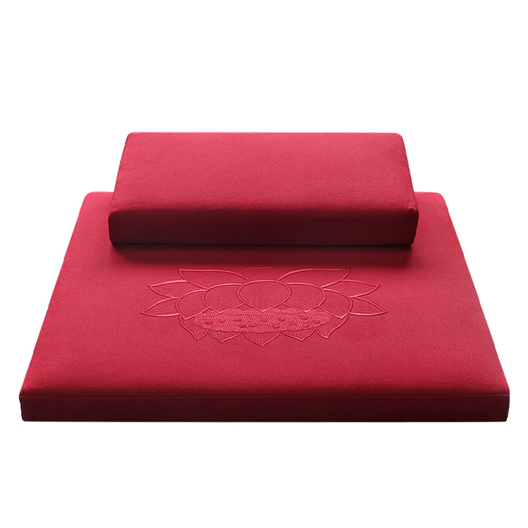 Deluxe Zafu & Zabuton 2 Piece Set - Yoga/Meditation Cushions Square 60/70/80cm Japanese Zafu Floor Cushion Lotus Meditation