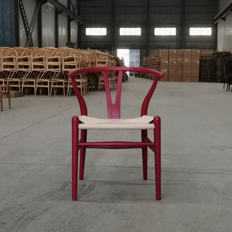 Modern Hans Wegner Wishbone Dining Chair Beech Wood Walnut/Red Brown/Natural Finish Y Chair For Cafe Furniture Wooden Armchair