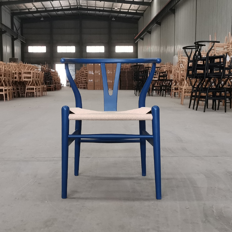 Modern Hans Wegner Wishbone Dining Chair Beech Wood Walnut/Red Brown/Natural Finish Y Chair For Cafe Furniture Wooden Armchair