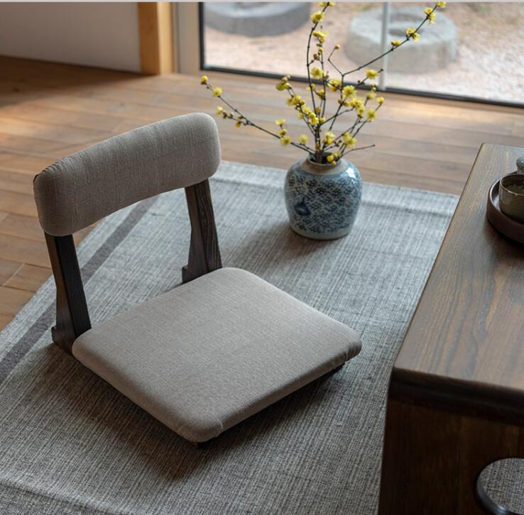 Japanese Style Tatami Meditation Legless Chair Bay Window Backrest Zaisu Chair Cushion Floor Seating Ergonomic Seat Lazy Sofa
