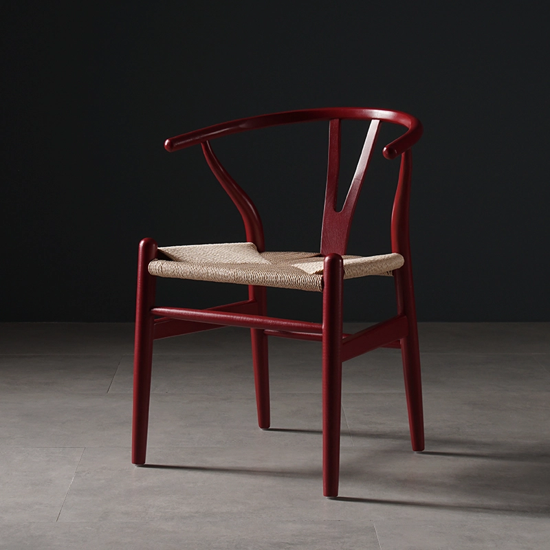Modern Wishbone Chair Hans Wegner Y Chair Solid Beech Wood Dining Chair Furniture Luxury Accent Leisure Lazy Armchair Wooden