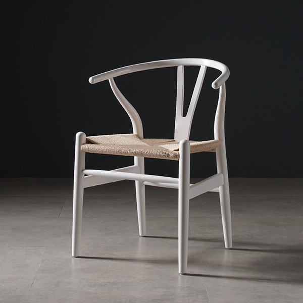 Modern Wishbone Chair Hans Wegner Y Chair Solid Beech Wood Dining Chair Furniture Luxury Accent Leisure Lazy Armchair Wooden