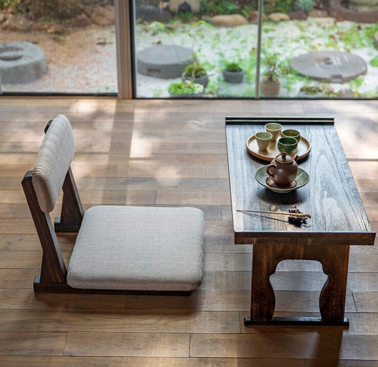 Japanese Style Tatami Meditation Legless Chair Bay Window Backrest Zaisu Chair Cushion Floor Seating Ergonomic Seat Lazy Sofa