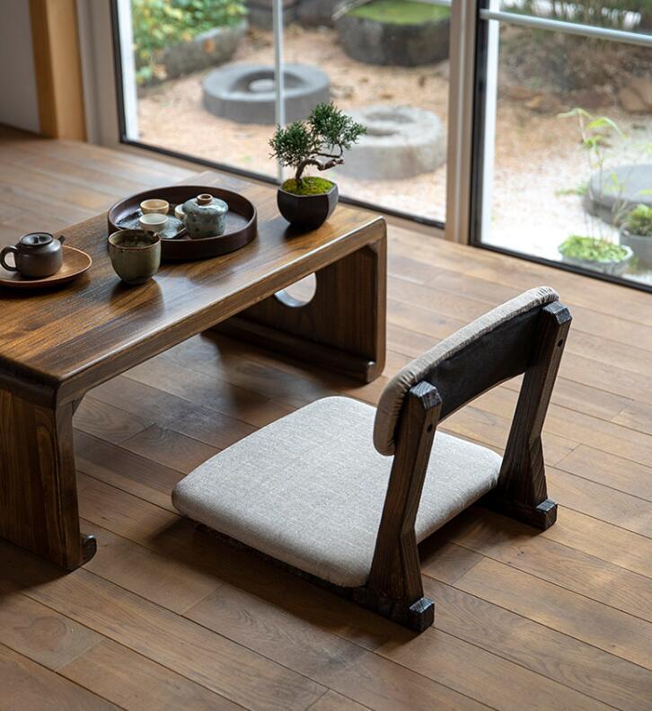 Japanese Style Tatami Meditation Legless Chair Bay Window Backrest Zaisu Chair Cushion Floor Seating Ergonomic Seat Lazy Sofa