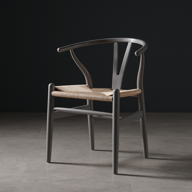 Modern Wishbone Chair Hans Wegner Y Chair Solid Beech Wood Dining Chair Furniture Luxury Accent Leisure Lazy Armchair Wooden