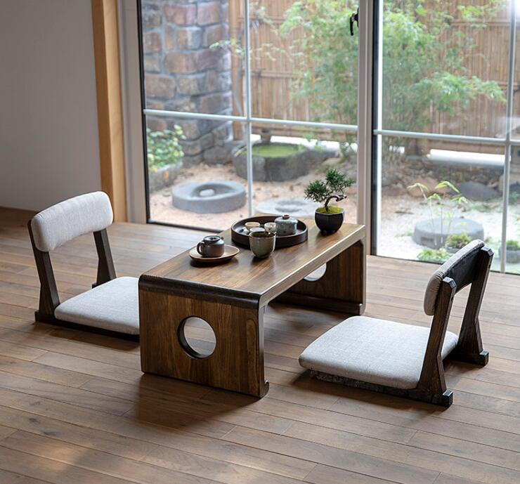 Japanese Style Tatami Meditation Legless Chair Bay Window Backrest Zaisu Chair Cushion Floor Seating Ergonomic Seat Lazy Sofa