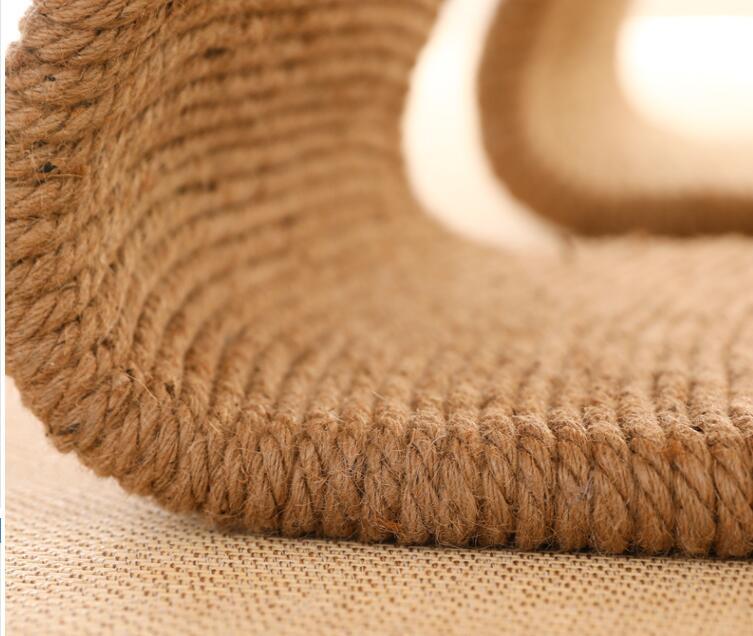 2pcs/lot Japanese Style Floor Chair Handcrafted Eco-Friendly Padded Knitted Hemp Chair with Backrest Meditation Zaisu Chair