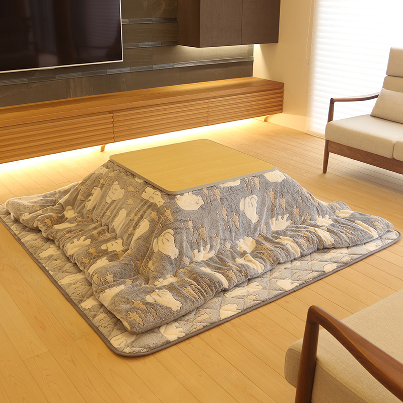 (2pcs/set) Square Kotatsu Futon Top & Bottom Set Comforter For Foot Warmer Wood Table Japanese Futon Mattress&Table Cover