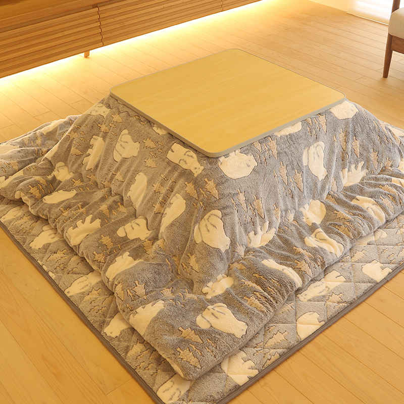 (2pcs/set) Square Kotatsu Futon Top & Bottom Set Comforter For Foot Warmer Wood Table Japanese Futon Mattress&Table Cover
