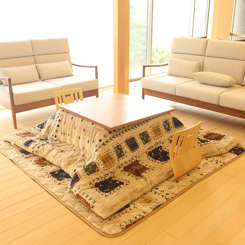 (2pcs/set) Square Kotatsu Futon Top &amp; Bottom Set Comforter For Foot Warmer Wood Table Japanese Futon Mattress&amp;Table Cover