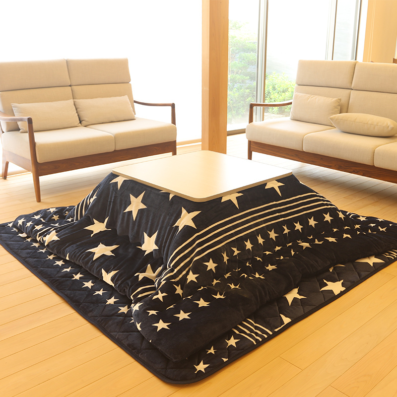 (2pcs/set) Square Kotatsu Futon Top & Bottom Set Comforter For Foot Warmer Wood Table Japanese Futon Mattress&Table Cover