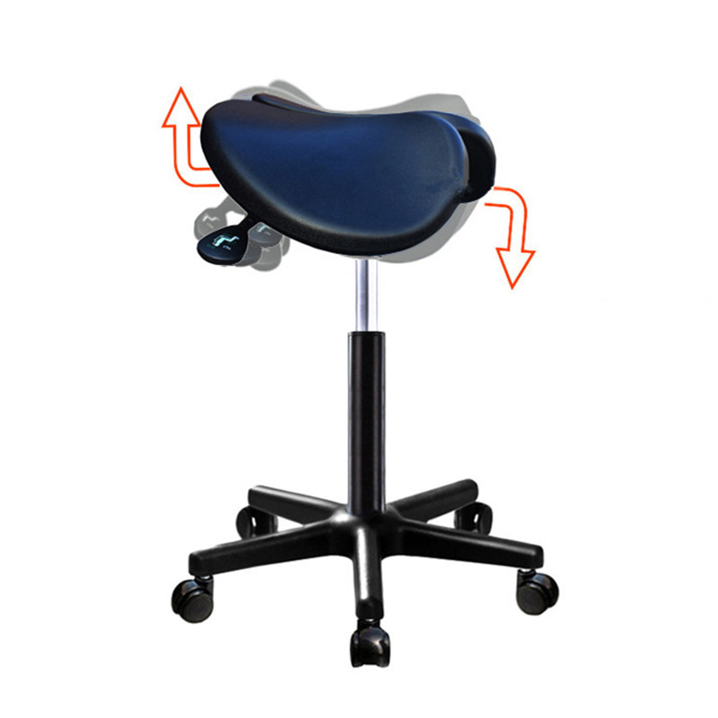 Ergonomic Hydraulic Saddle Stool Office Wheel Doctor Chair Rolling Adjustable Height Clinic Dentist Spa Massage Medical Salon
