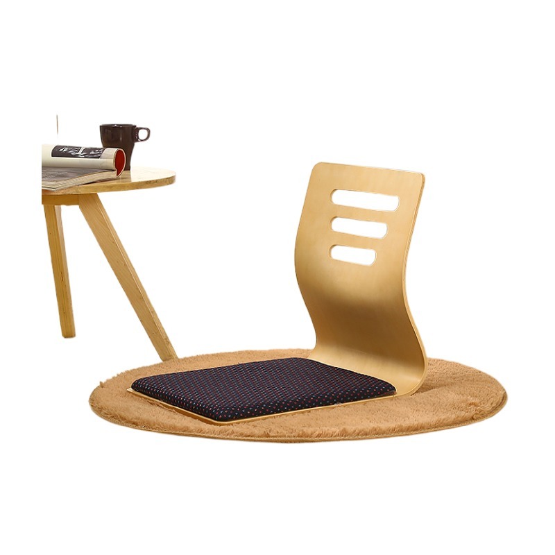 (4pcs/lot)Modern Japanese Zaisu Chair Wooden Oriental Furniture Living Room Tatami Floor Legless Wood Chair For Restaurant Cafe