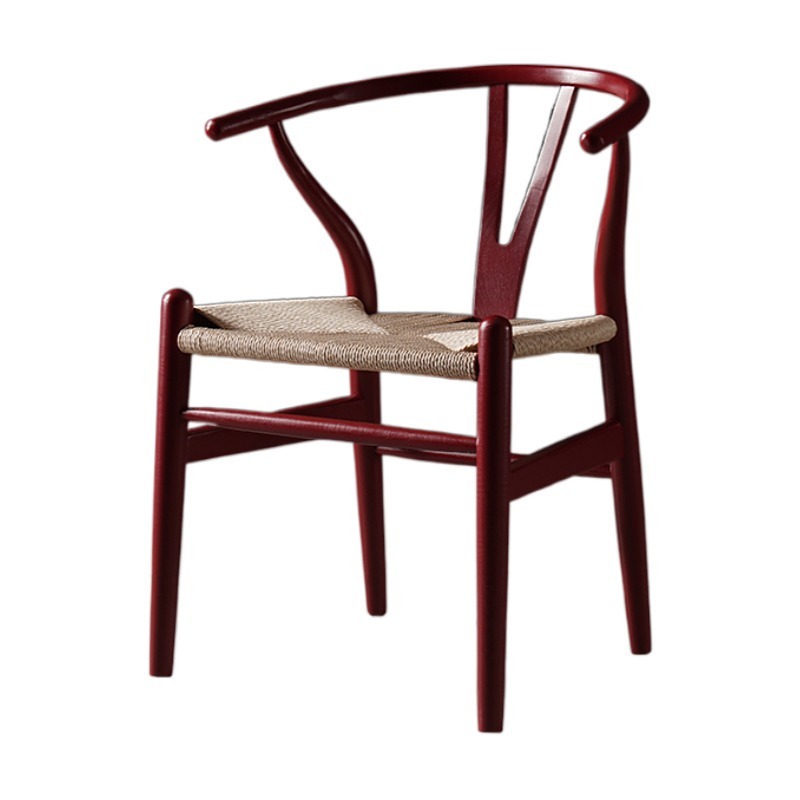 Modern Wishbone Chair Hans Wegner Y Chair Solid Beech Wood Dining Chair Furniture Luxury Accent Leisure Lazy Armchair Wooden