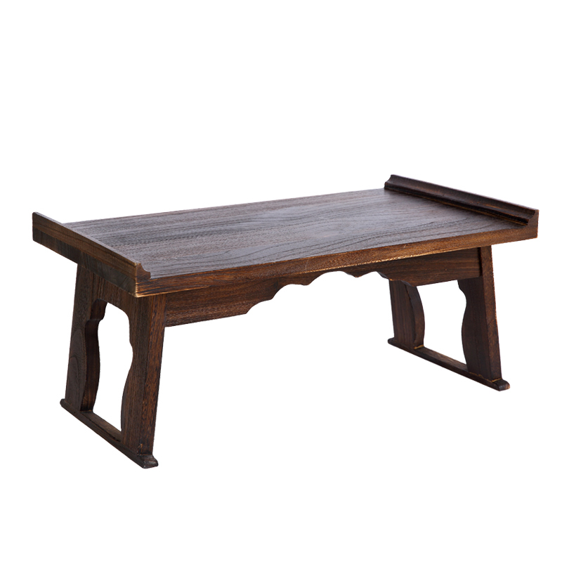 Asian Antique Furniture Japanese Floor Tea Table Folding Leg Rectangle Living Room Furniture Wooden Coffee Center Table Foldable