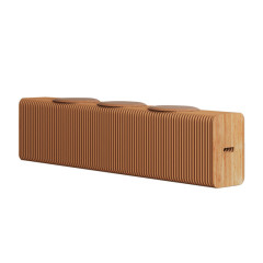 Kraft Paper Folding Stool Bench Paper Furniture Organ Shaped Chair Ideal for Home/Outdoor Decor Bench Seat Long Chair