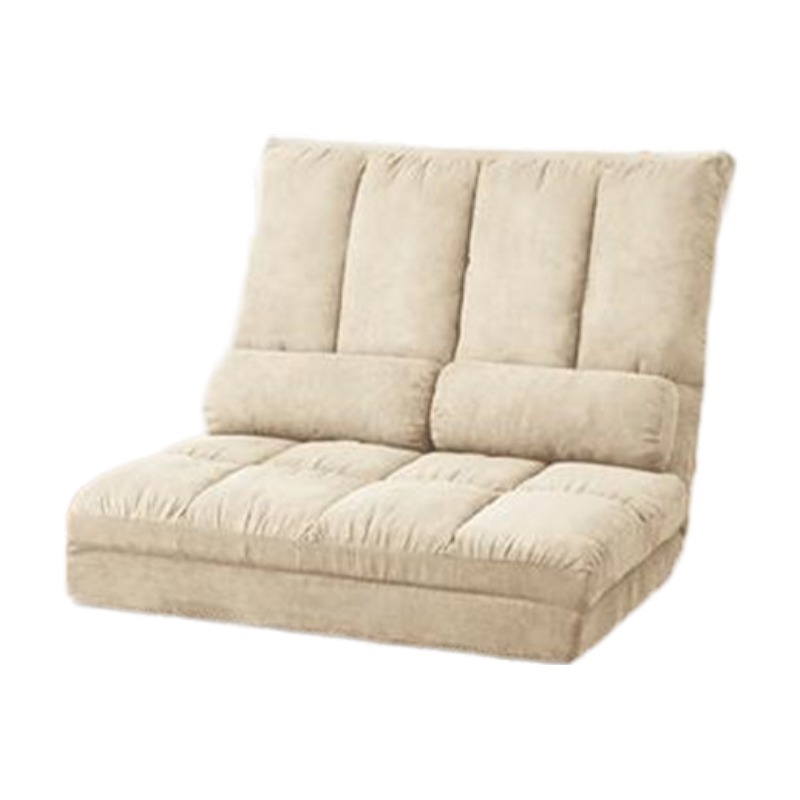 Contemporary Floor Folding Sofa Bed Adjustable Lounge Mattress Lazy Couch with pillows Convertible Fabric Flip Sleeper Lounger