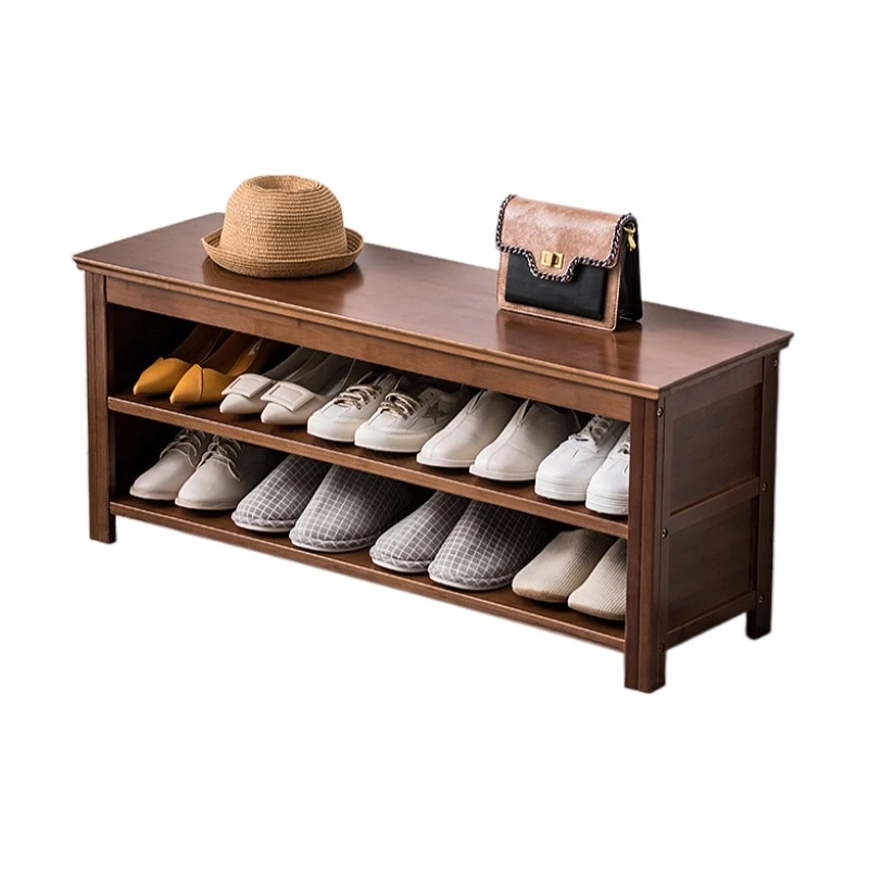 Bamboo Shoe Rack & Shoe Bench Entryway Storage Organizer Multi Function for Hallway Bathroom Living Room Corridor and Garden