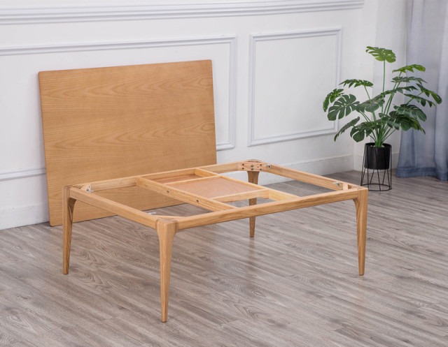 4pcs/set Kotatsu Set 1 Table 2 Futon 1Heater Nordic Design Oak Wood Japanese Furniture Living Room Casual Heated Tatami Table