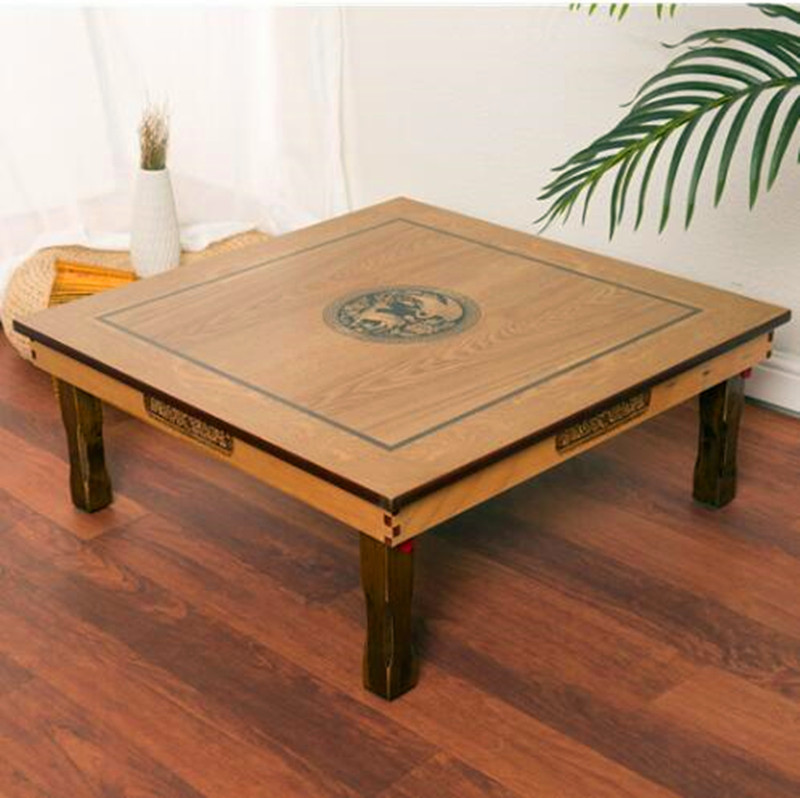 Square 80X80cm Korean Folding Table Legs Foldable Luxury Livingroom Furniture Table for Dining Traditional Korean Low Table