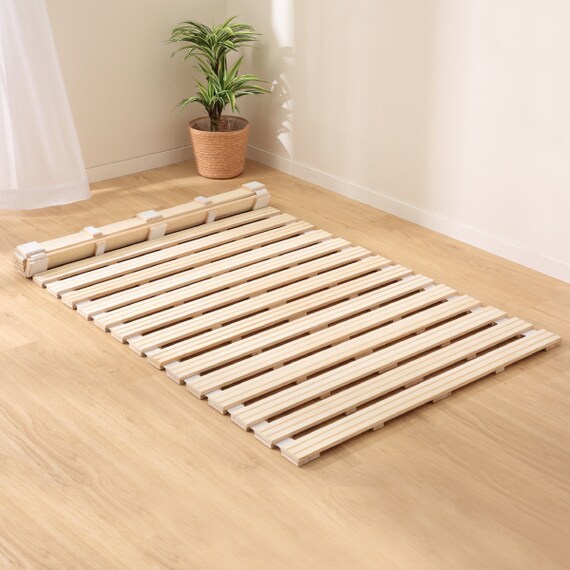 Modern Rolling Up Japanese Style Solid Wood Bed Support Slats For Tatami Bedroom Furniture Single/Queen/King Bed Frame Wooden