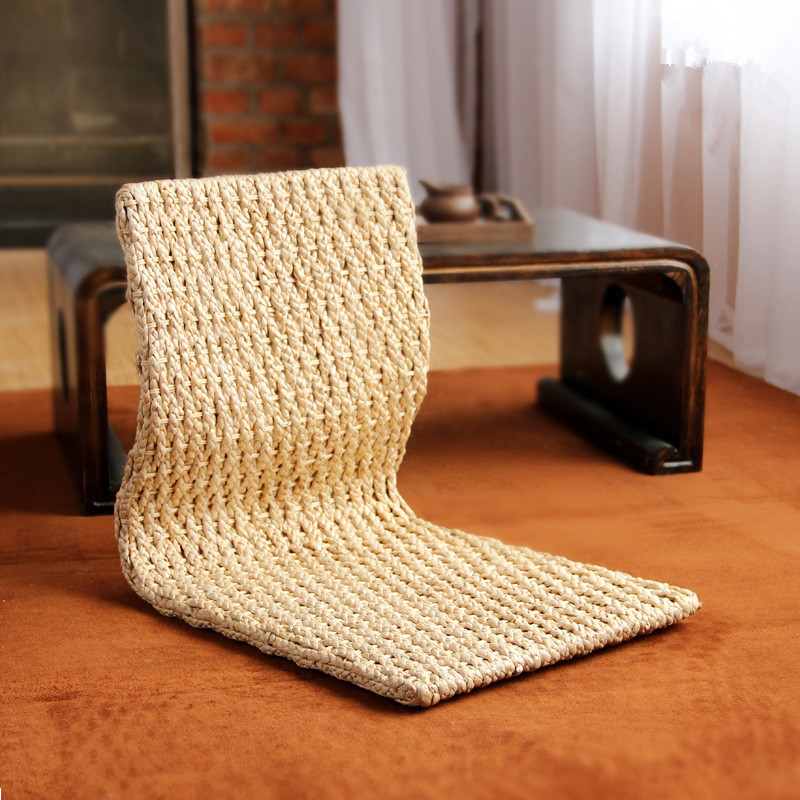 2pcs/lot Handmade Japanese Floor Legless Chair For Sitting Living Room Furniture Asian Traditional Tatami Zaisu Chair Design