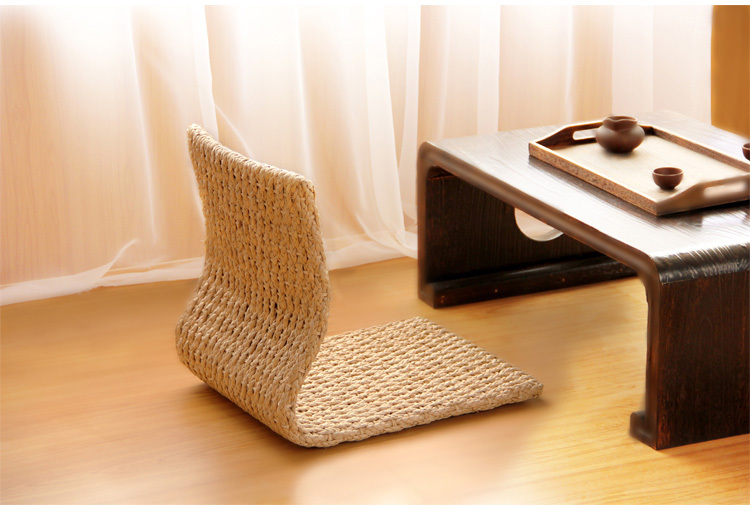 2pcs/lot Handmade Japanese Floor Legless Chair For Sitting Living Room Furniture Asian Traditional Tatami Zaisu Chair Design