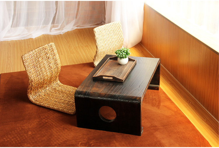 2pcs/lot Handmade Japanese Floor Legless Chair For Sitting Living Room Furniture Asian Traditional Tatami Zaisu Chair Design